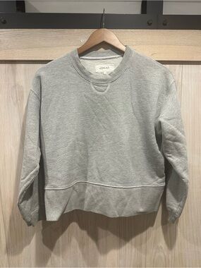 THE GREAT. Light Heather Gray Crewneck Sweatshirt